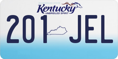KY license plate 201JEL