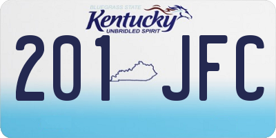 KY license plate 201JFC