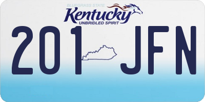 KY license plate 201JFN