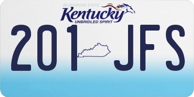 KY license plate 201JFS