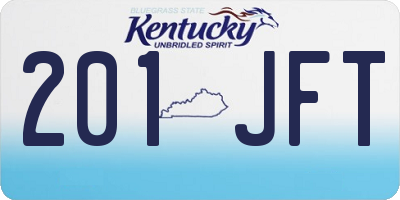KY license plate 201JFT