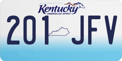 KY license plate 201JFV