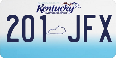 KY license plate 201JFX