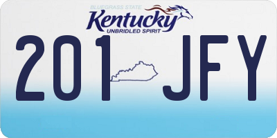 KY license plate 201JFY