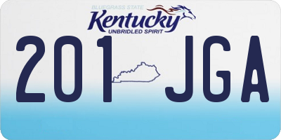 KY license plate 201JGA