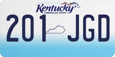 KY license plate 201JGD