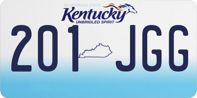 KY license plate 201JGG