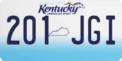 KY license plate 201JGI