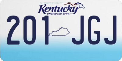 KY license plate 201JGJ