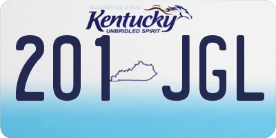 KY license plate 201JGL