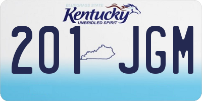 KY license plate 201JGM