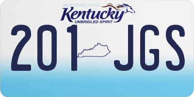 KY license plate 201JGS