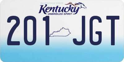 KY license plate 201JGT