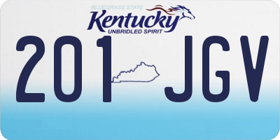 KY license plate 201JGV