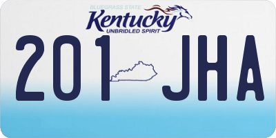 KY license plate 201JHA