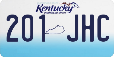KY license plate 201JHC