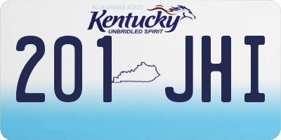 KY license plate 201JHI