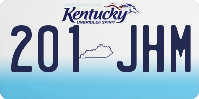 KY license plate 201JHM