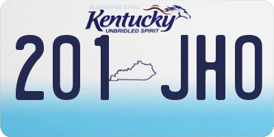 KY license plate 201JHO