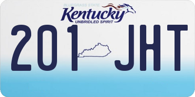 KY license plate 201JHT