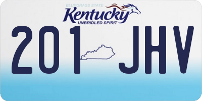 KY license plate 201JHV