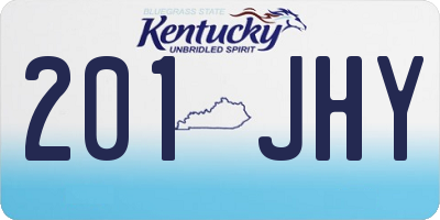 KY license plate 201JHY