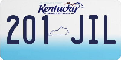 KY license plate 201JIL