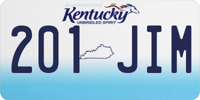 KY license plate 201JIM