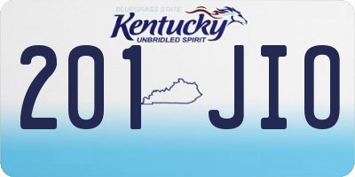 KY license plate 201JIO