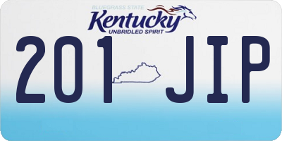 KY license plate 201JIP