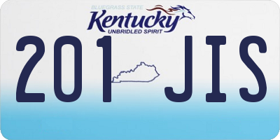 KY license plate 201JIS