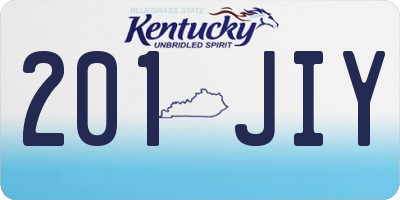 KY license plate 201JIY