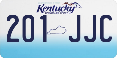 KY license plate 201JJC