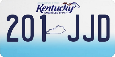 KY license plate 201JJD
