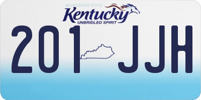 KY license plate 201JJH