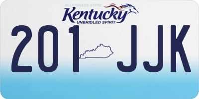 KY license plate 201JJK