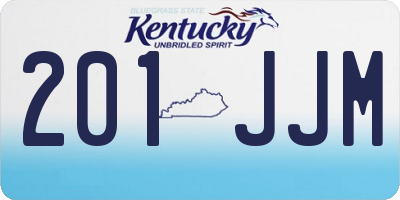 KY license plate 201JJM