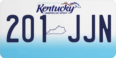 KY license plate 201JJN