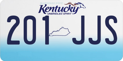 KY license plate 201JJS