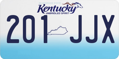 KY license plate 201JJX