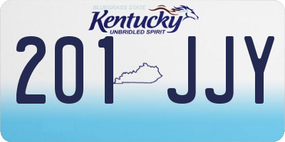 KY license plate 201JJY