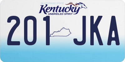 KY license plate 201JKA