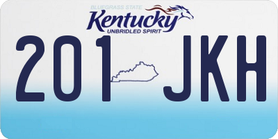 KY license plate 201JKH