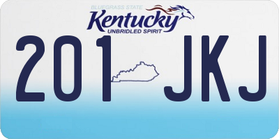 KY license plate 201JKJ