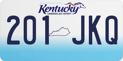 KY license plate 201JKQ