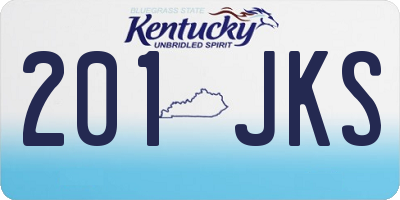 KY license plate 201JKS