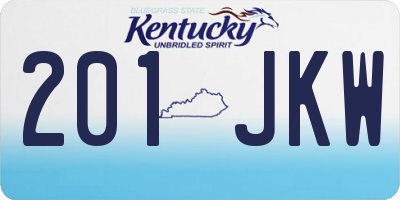KY license plate 201JKW