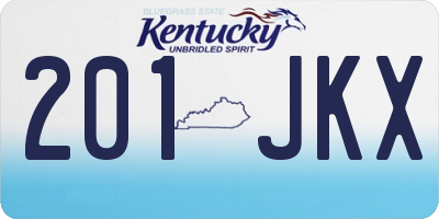 KY license plate 201JKX