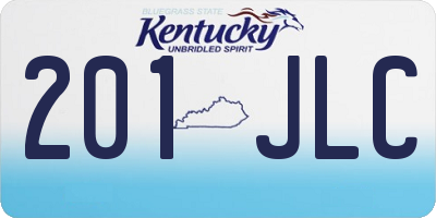 KY license plate 201JLC