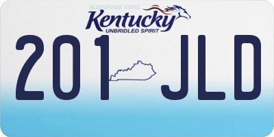 KY license plate 201JLD